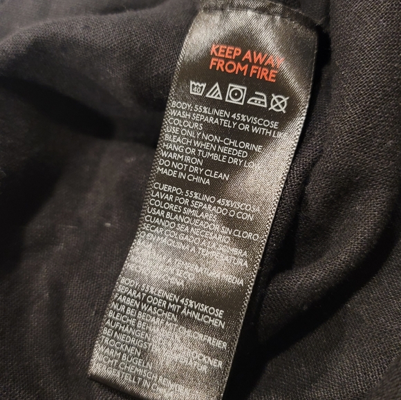 Urban outfitters black linen overall,  size xs-tp - Picture 11 of 11